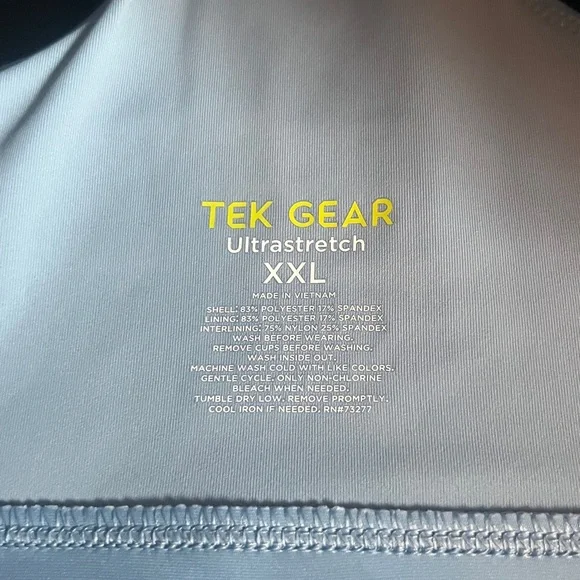 Tek Gear NWT Ultra-Stretch Medium Impact V-Neck Sports Bra - Picture 3 of 4